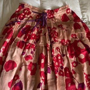Marc Jacobs pink floral drawstring skirt